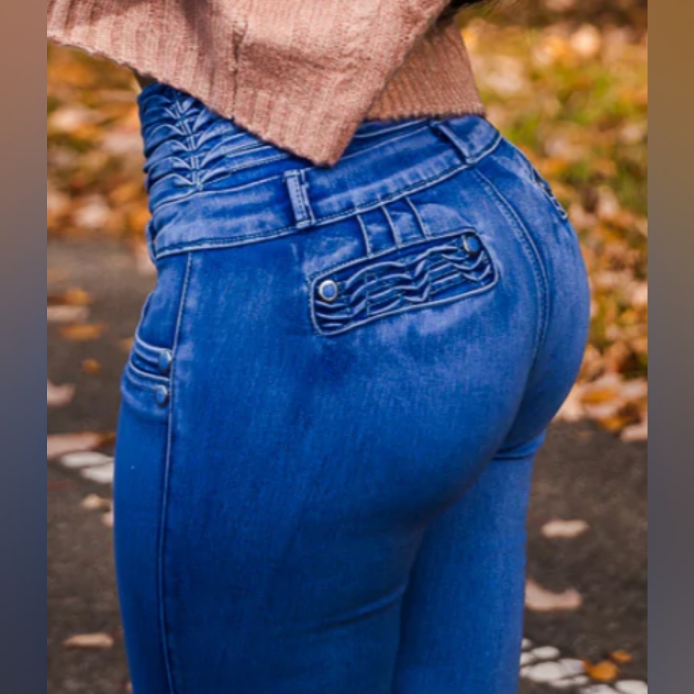 MX JEANS Medium Wash Butt Lifting Skinny Jeans